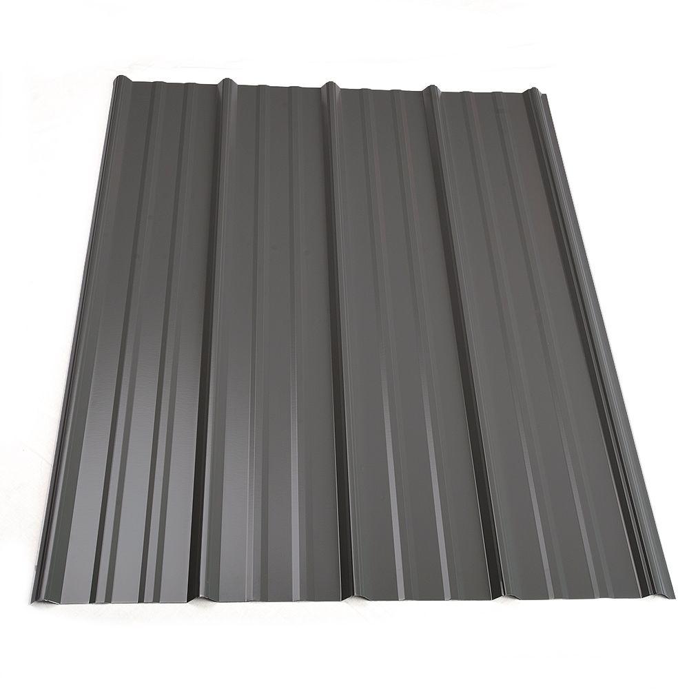 14 ft. Classic Rib Steel Roof Panel in Charcoal – PROARB