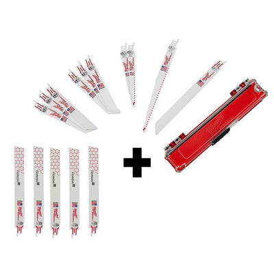 SAWZALL Wood and Metal Cutting Bi-Metal Reciprocating Saw Blade Set W/ TORCH Blades (15-Piece) - Super Arbor