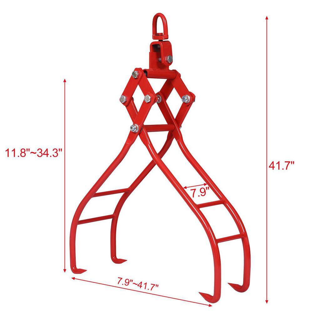 Log Spring Tong Auto 4 Claw Red Timber Log Lifting Logging Tongs Grabber Tong – PROARB