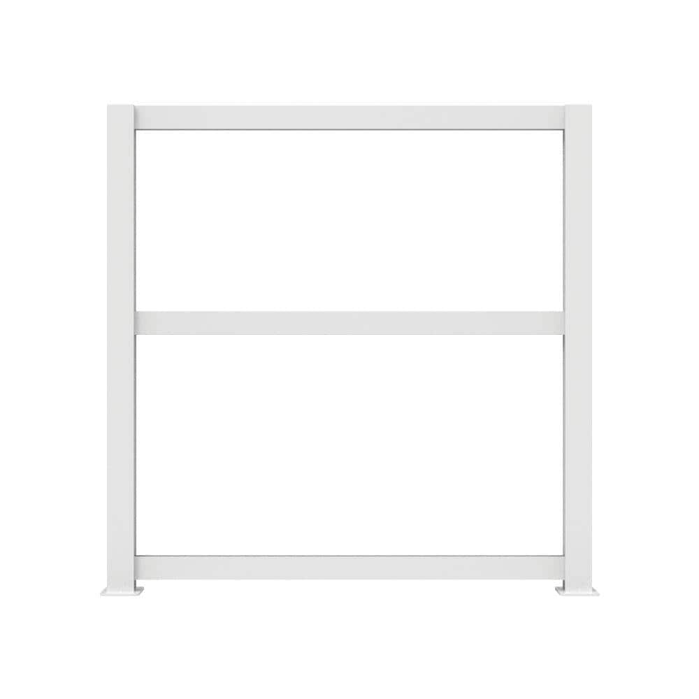 White Panel Railing 6 ft. x 6 ft. White Full Privacy Railing Panel Kit – PROARB