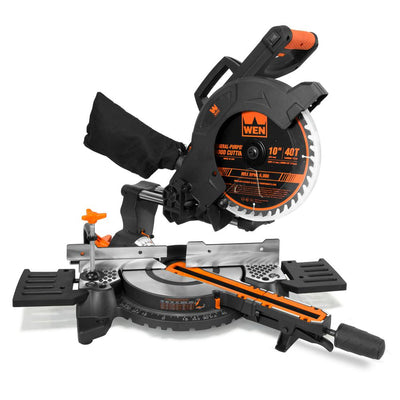 15 Amp 10 in. Single Bevel Compact Sliding Compound Miter Saw with Laser - Super Arbor