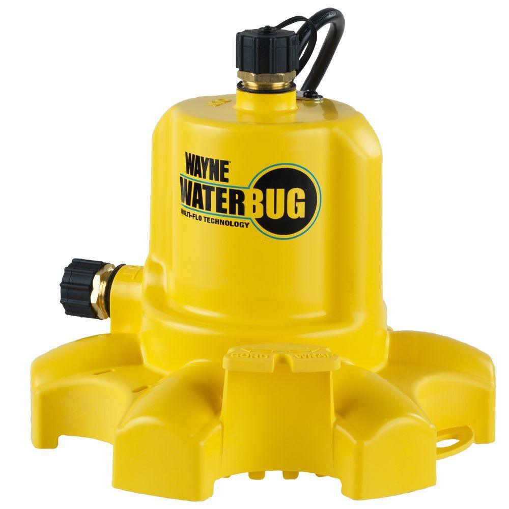 0.16 HP WaterBUG Submersible Utility Pump with Multi-Flo Technology ...
