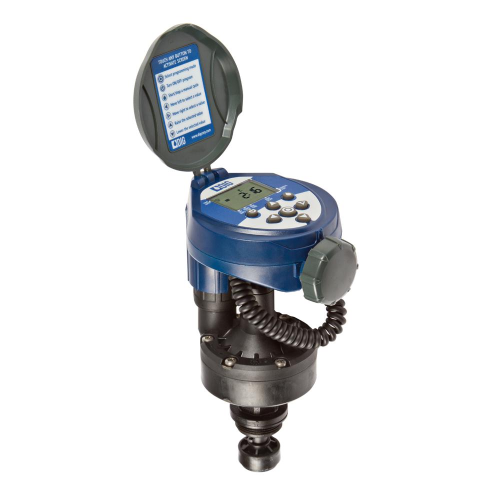 Completely Waterproof Battery Operated Digital Timer with 3/4 in. Actu ...