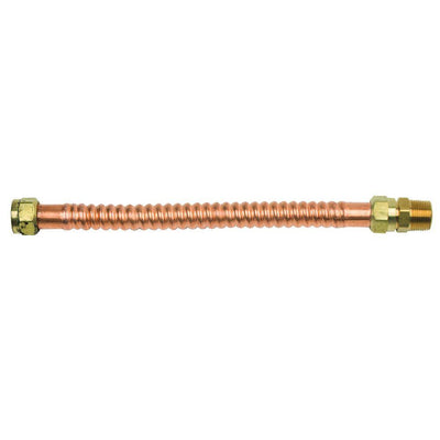 3/4 in. FIP/MIP x 3/4 in. FIP x 12 in. Copper Water Heater Connector (7/8 in. O.D.) - Super Arbor