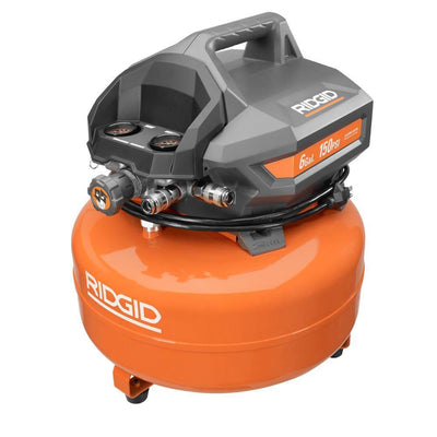 6 Gal. Electric Pancake Air Compressor with 18-Gauge 2-1/8 in Brad Nailer and 23-Gauge 1-3/8 in Headless Pinner - Super Arbor