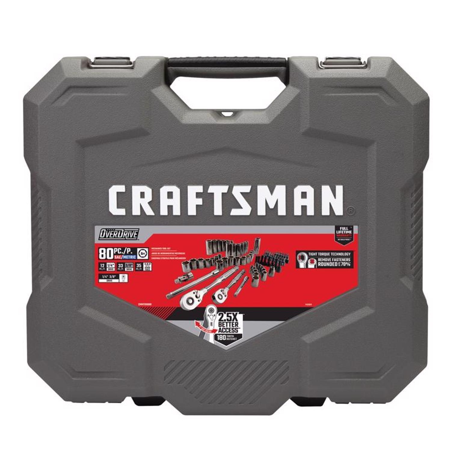 Cd 5129 Craftsman OVERDRIVE 80 pc Mechanic's Tool Set - Metric/SAE 6 Point – PROARB