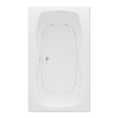 Hialeah II 72 in.¬†Acrylic Reversible Drain Rectangular Drop-In Whirlpool Bathtub with Heater in White Pump Location 2 - Super Arbor