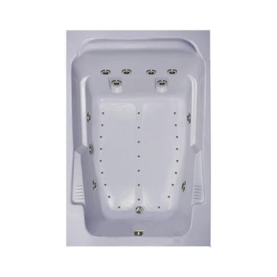72 in. Acrylic Rectangular Drop-in Air and Whirlpool Bathtub in Bone - Super Arbor