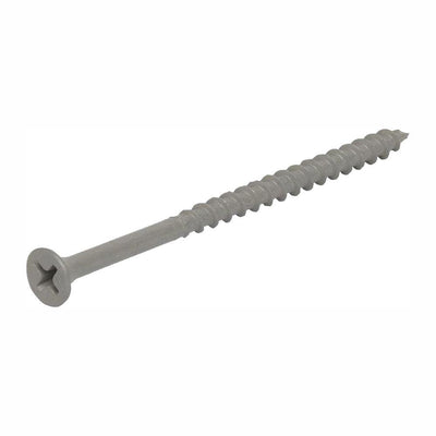 #10 x 3-1/2 in. Philips Bugle-Head Coarse Thread Sharp Point Polymer Coated Exterior Screw