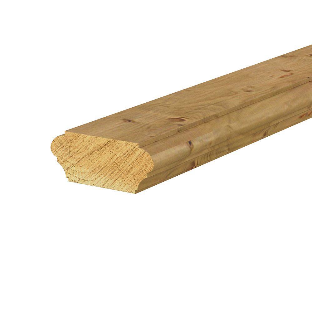 Pine Rails 2 in. x 4 in. x 6 ft. Pressure-Treated Pine Routed Rail – PROARB