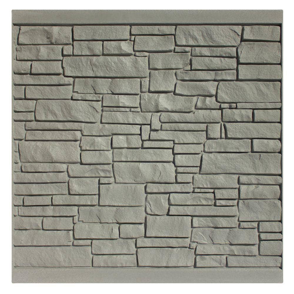 SimTek EcoStone 6 ft. H x 6 ft. W Gray Composite Fence Panel – PROARB