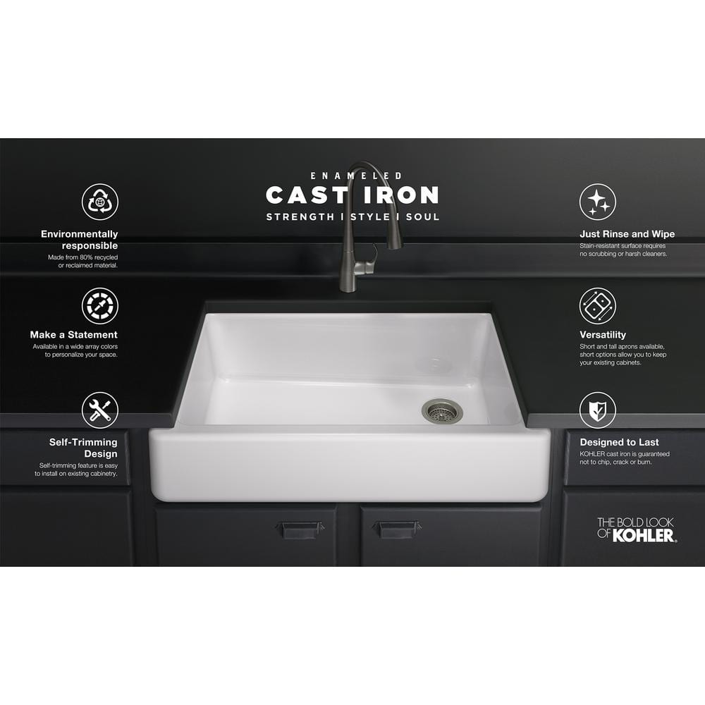 Bottom Skin Rack KOHLER Whitehaven 24 in. Bottom Sink Rack for Apron Front Sink in Stai ...