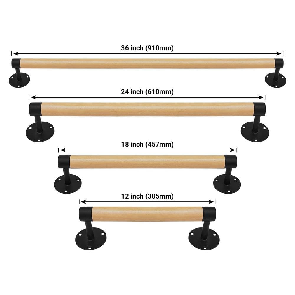 Angel Sar 1 ft. Wood Modern Stair Hand Railing, Banister Railing with ...