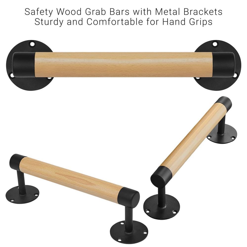 Angel Sar 1 ft. Wood Modern Stair Hand Railing, Banister Railing with ...