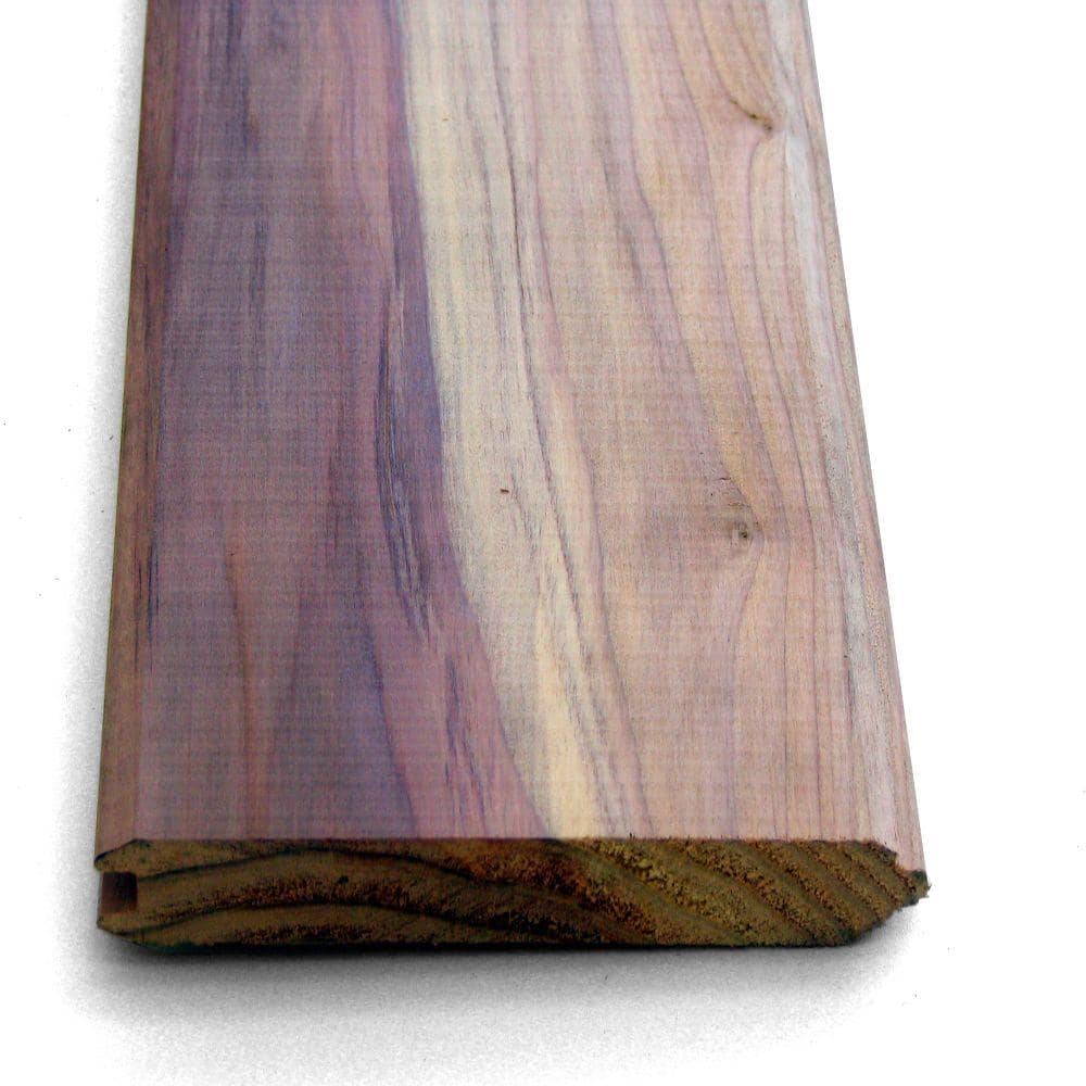 Mendocino Forest Products 5/8 in. x 6 in. x 6 ft. Ridge & Valley Redwo ...