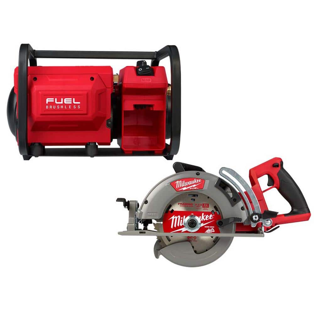 Milwaukee M18 FUEL Brushless Cordless 2 Gal. Compact Quiet Compressor ...