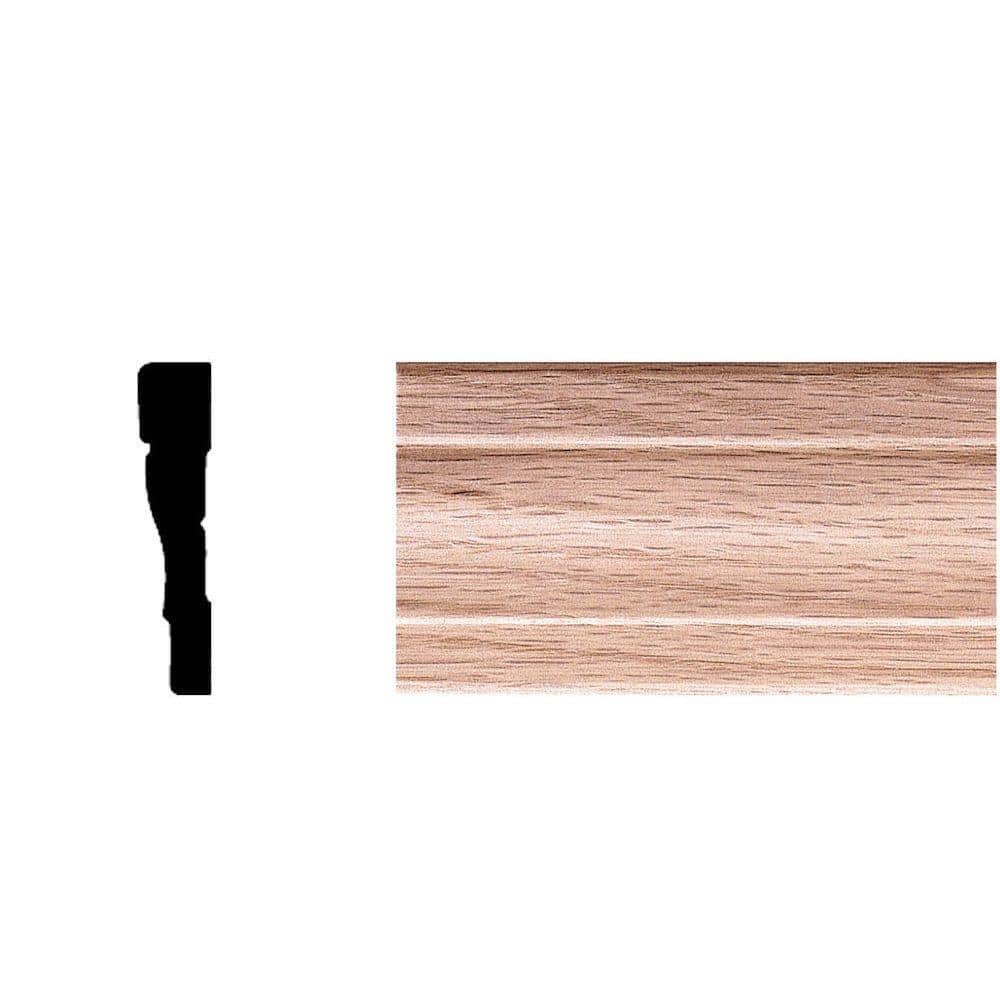 Fara Home HOUSE OF FARA 7/16 in. x 2-1/4 in. x 7 ft. Oak Wood Colonial Casing Mo ...