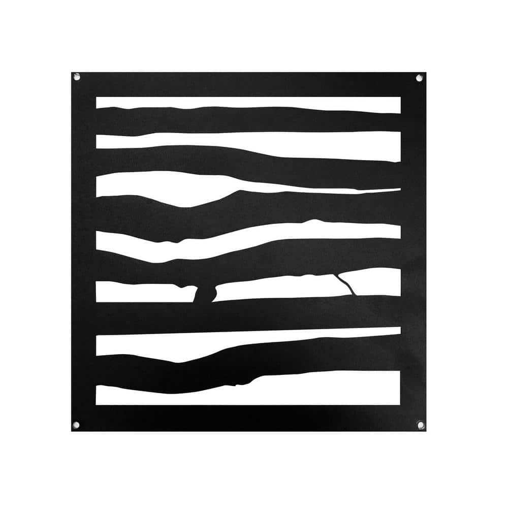 NUVO IRON 11 in. x 11 in. Black Cast Aluminum Branch Style Insert for ...