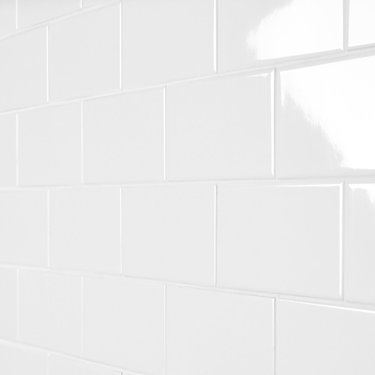 Basic Subway Tile Basic White 3x6 Polished Ceramic Subway Tile for Bathroom and Kitchen ...