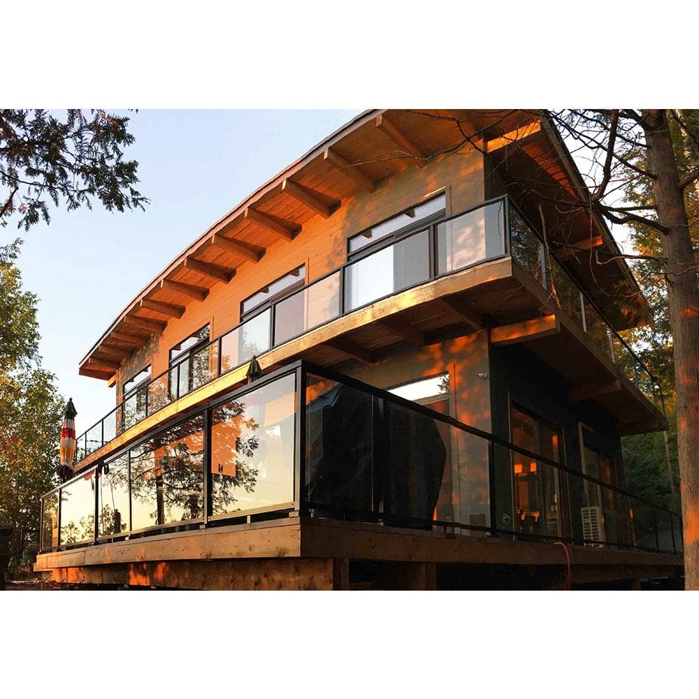 Peak Railing Peak Aluminum Railing 6 in. W Black Aluminum Deck Railing Universal Co ...