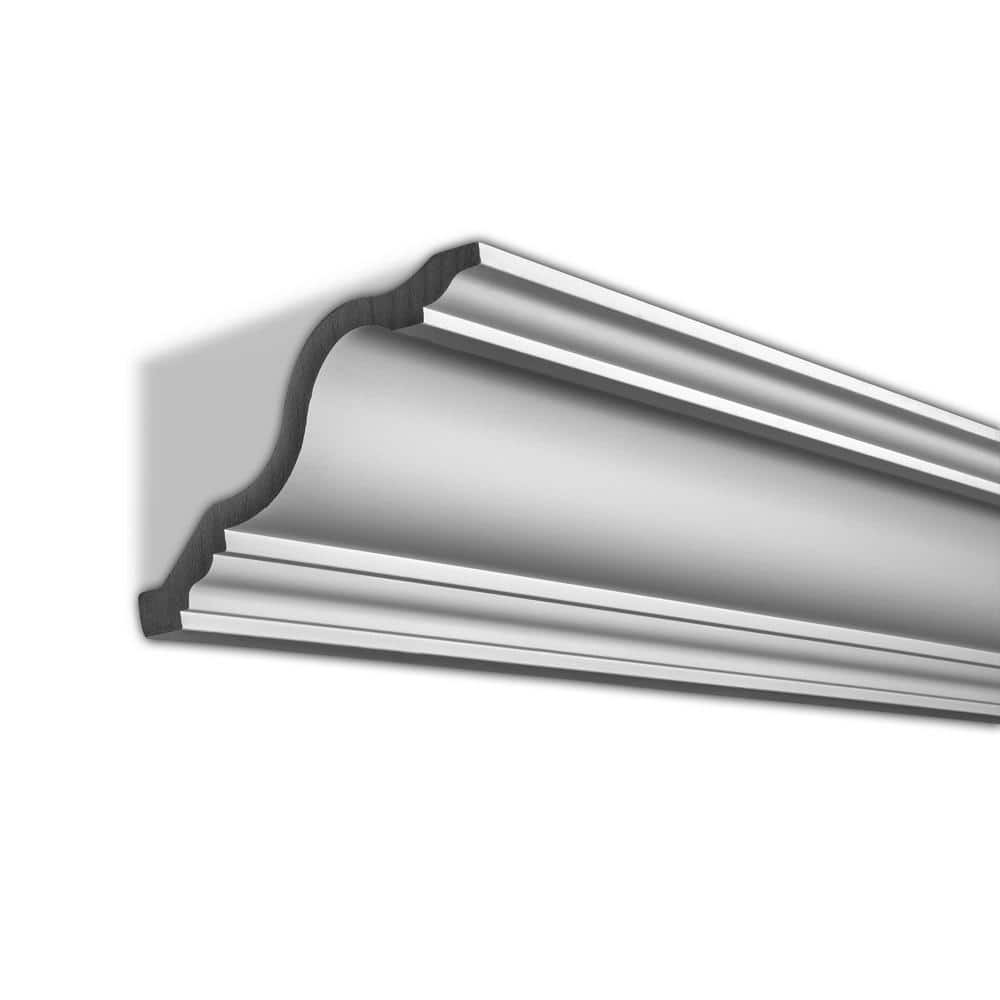 American Pro Decor 7-7/8 in. x 5-5/16 in. x 94-1/2 in. Plain Polyureth ...