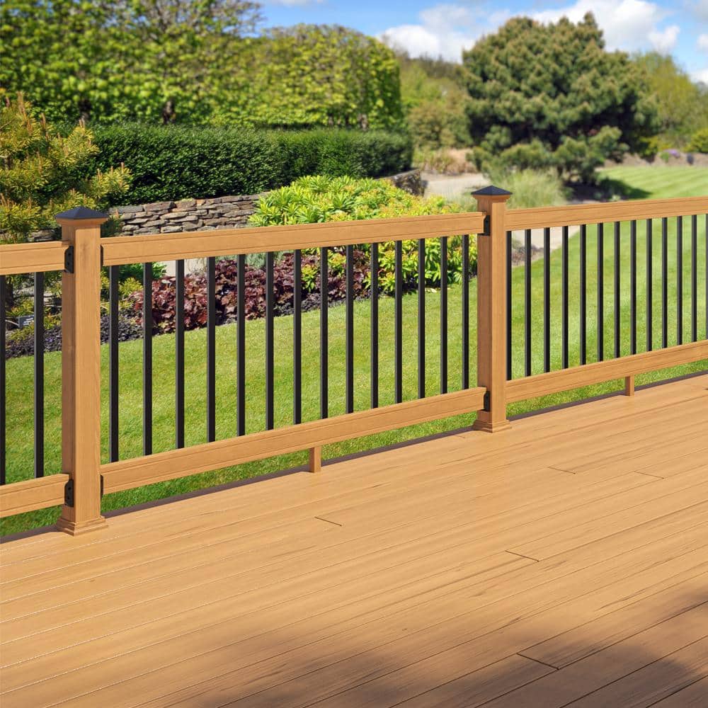 Cedar Railing Kit ProWood 6 ft. Cedar Rail Kit with Aluminum Rectangular Balusters – PROARB