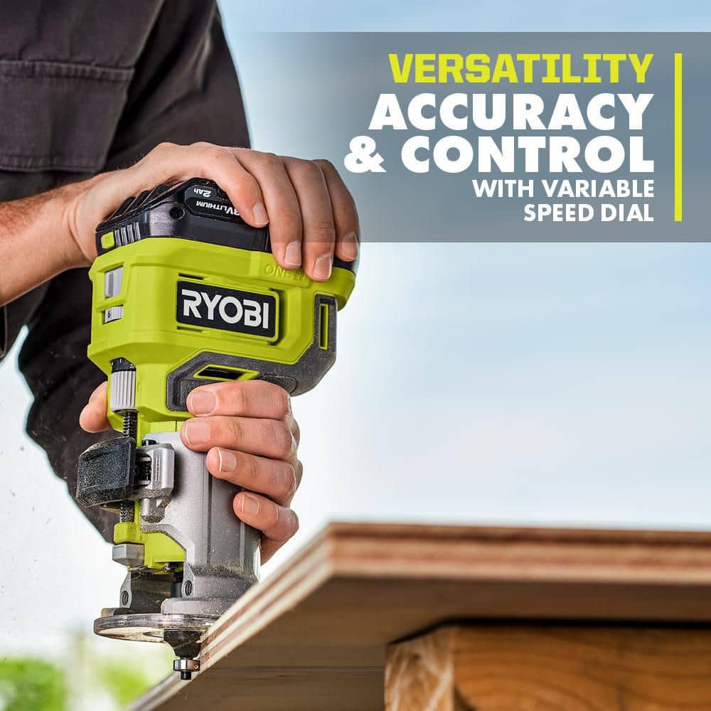 Ryobi Router Price RYOBI ONE+ 18V Cordless Compact Fixed Base Router (Tool Only) with Sha ...