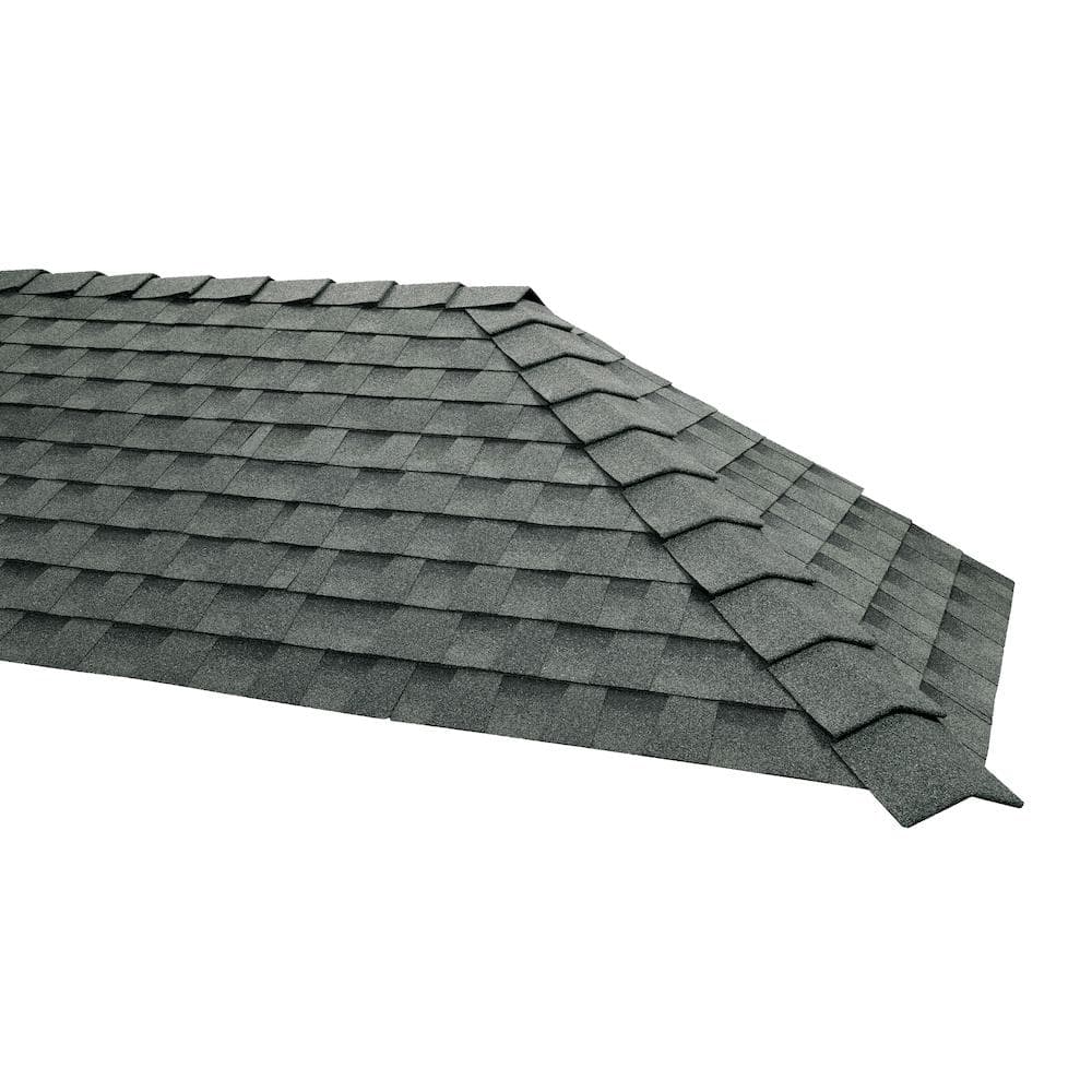 Gaf Ridge Caps GAF TimberCrest Slate Bullnose Hip and Ridge Cap Shingles - 20 ft Cove ...