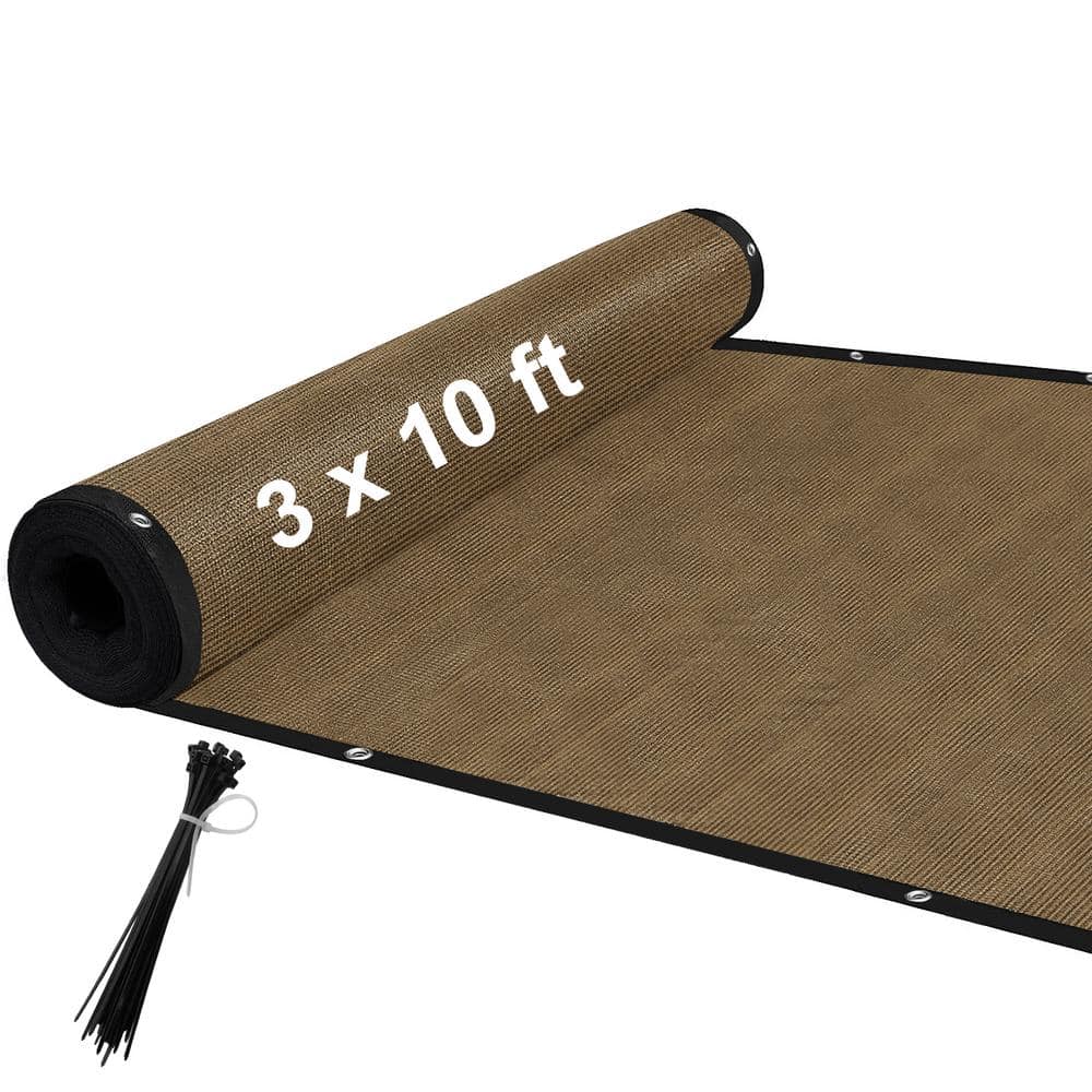 3 ft. x 10 ft. Privacy Fence Screen 90% Blockage Shade Temporary Fenci ...