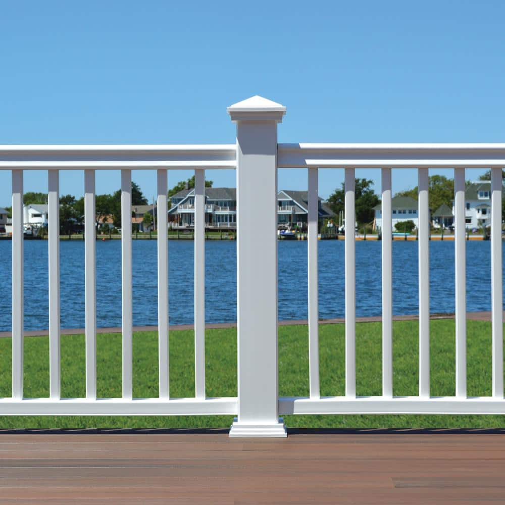 Pyramid Cap Railing Fiberon CountrySide 5 in. x 5 in. Tranquil White PVC Pyramid Cap – PROARB