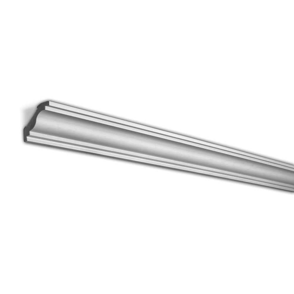 American Pro Decor 2 in. x 2 in. x 96 in. Recycled Polystyrene Plain C ...
