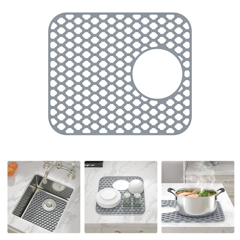 Unbranded 14x11 Silicone Kitchen Sink Bottom Grid in Gray – PROARB