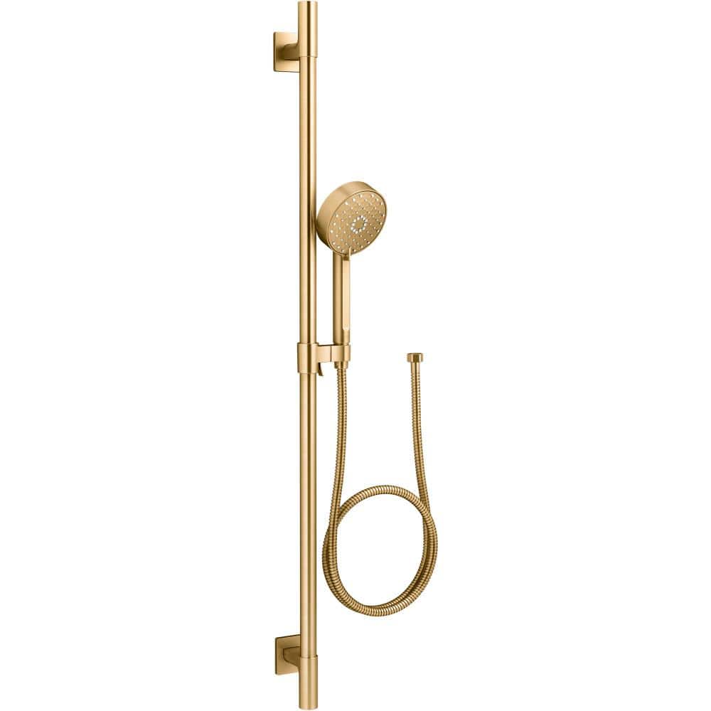 KOHLER Awaken G110 Dusch-Set Mit Schienensystem – Handbrause 4-Sprühfunktionen, 91 Cm Schiene, 152 Cm Schlauch, Chrom