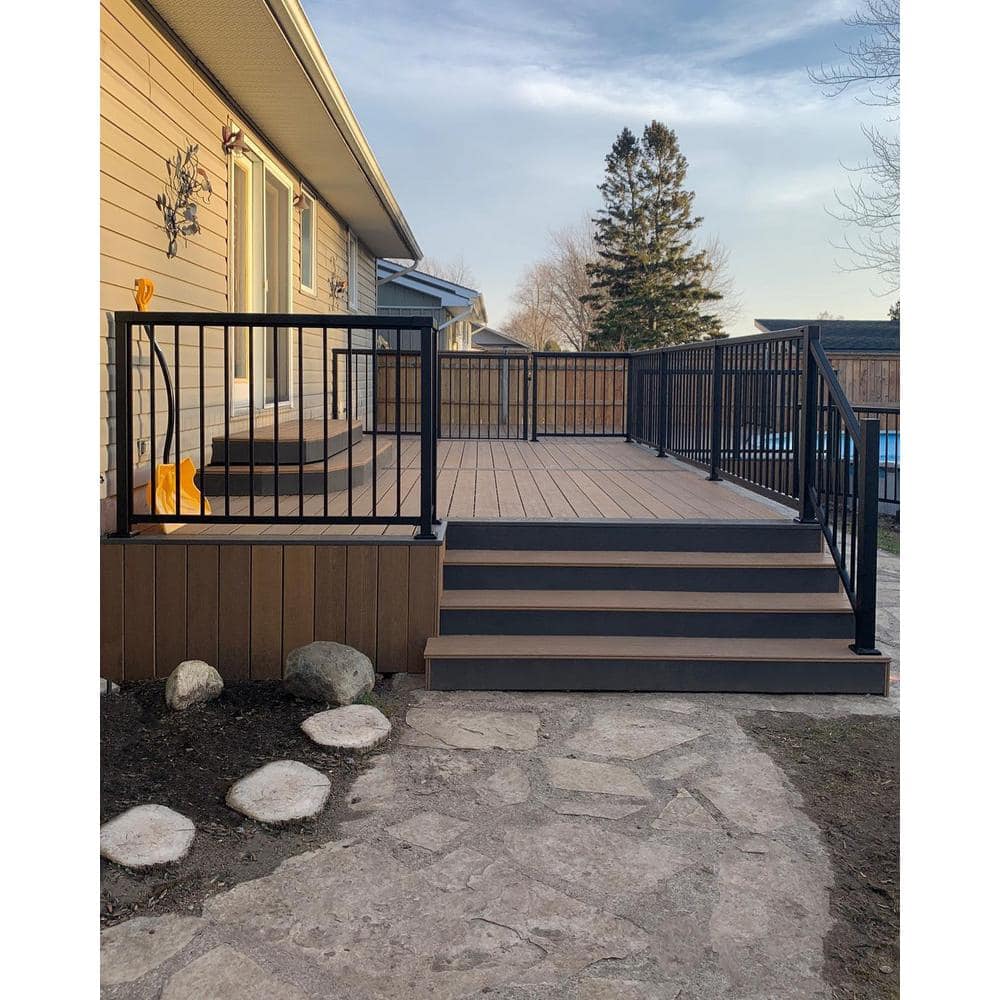 Level Railing Vista 36 in. H x 72 in. W Black Aluminum Level Railing Kit – PROARB