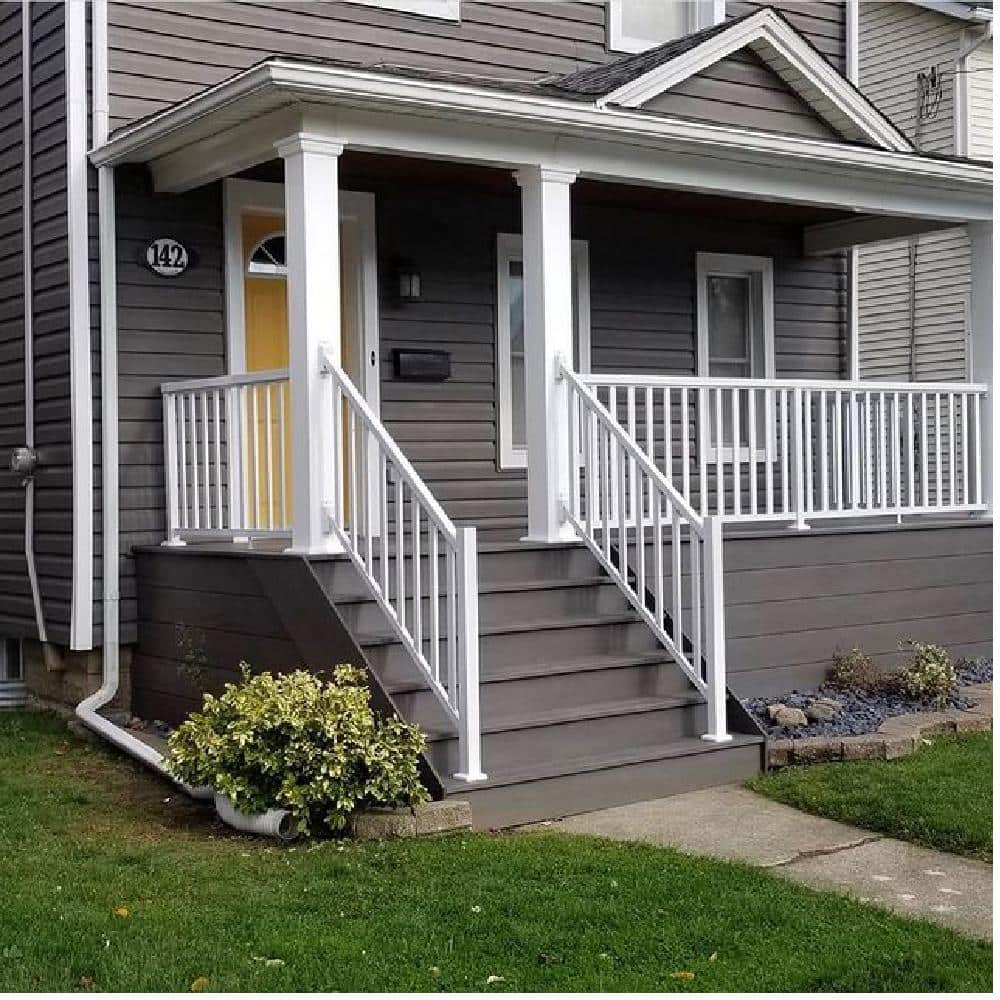 Cross Level Railing Vista 36 in. H x 96 in. W White Aluminum Level Railing Kit – PROARB