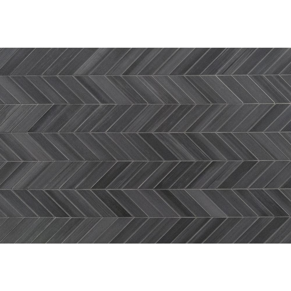 MSI Water Color Graphite 12 in. x 15 in. Matte Porcelain Mosaic Mesh-M ...