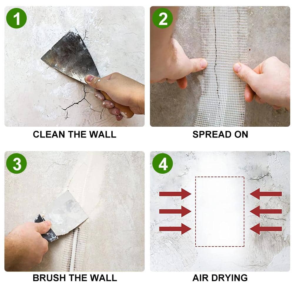 Join Tap Wellco 2 in. x 295 ft. Self-Adhesive Fiberglass Mesh Drywall Joint Tap ...