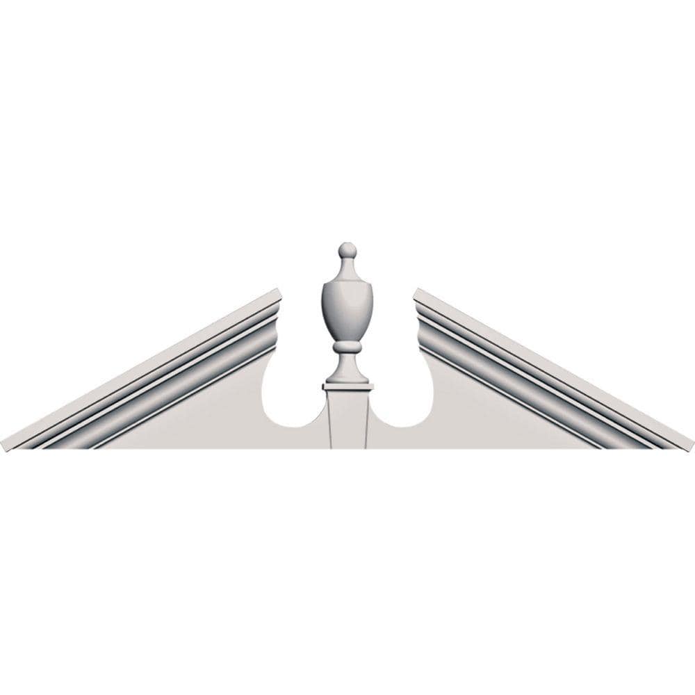 Ekena Millwork 61 in. x 5/8 in. x 20 in. Peaked Cap Urn Pediment – PROARB