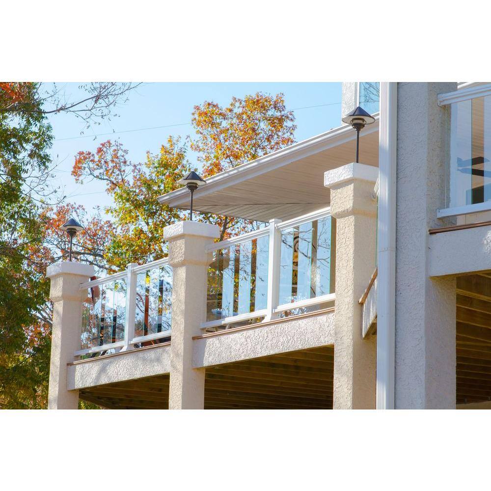 Cap 437 Railing EZ Handrail Glass Railing Top and Bottom White Post Mounts – PROARB