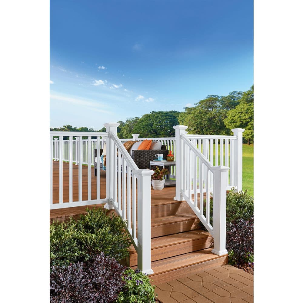 Armorguard Railing Fiberon ArmorGuard Regency/Enclave White Nylon Stair Rail Hardware Kit ...
