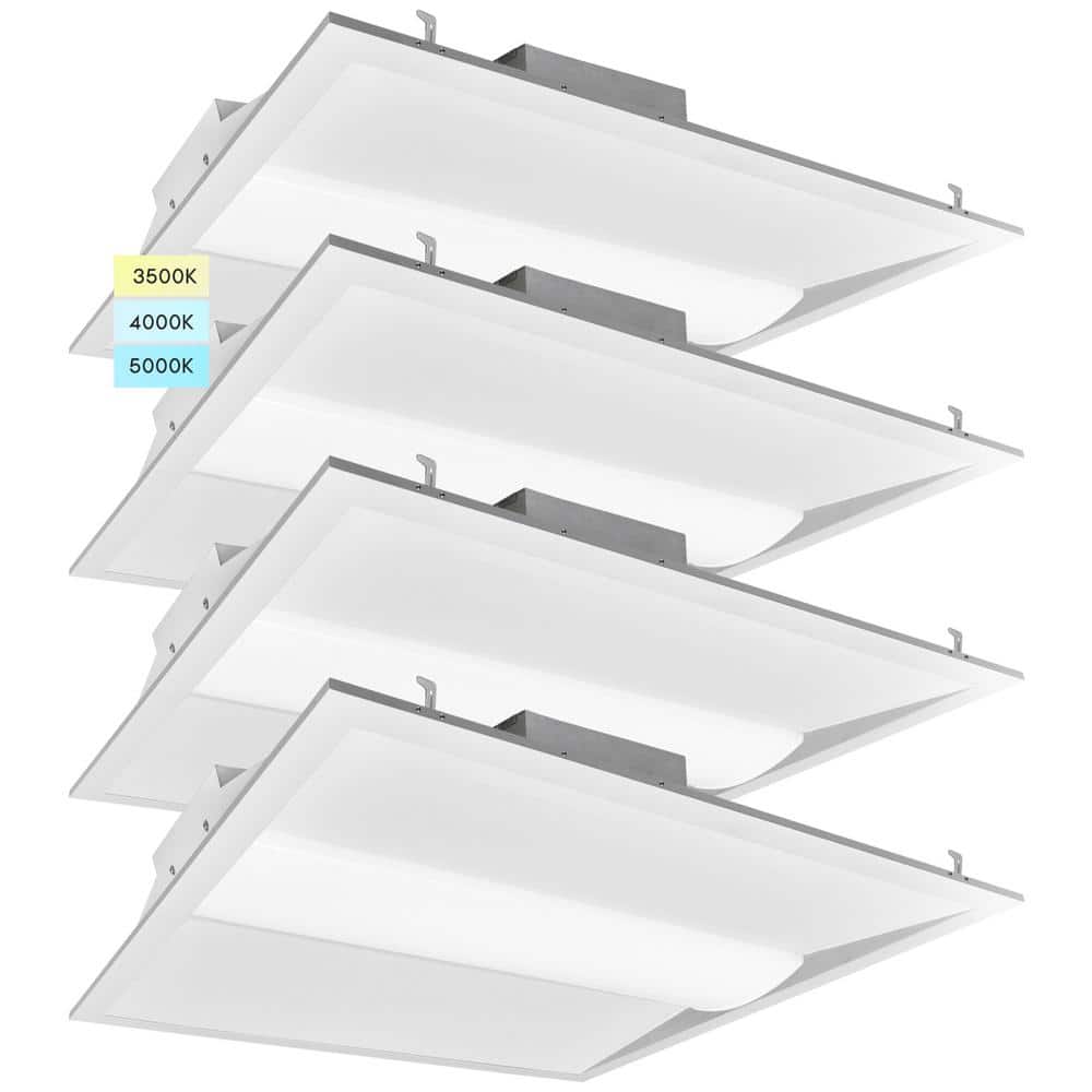 LUXRITE 2 ft. x 2 ft. 2500/3750/5000 Lumens Integrated LED Panel Light ...