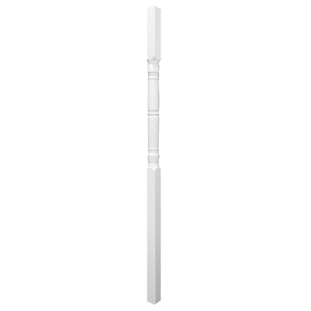 Column 2500 lbs. 4 in. x 108 in. White Turned Post with Base – PROARB