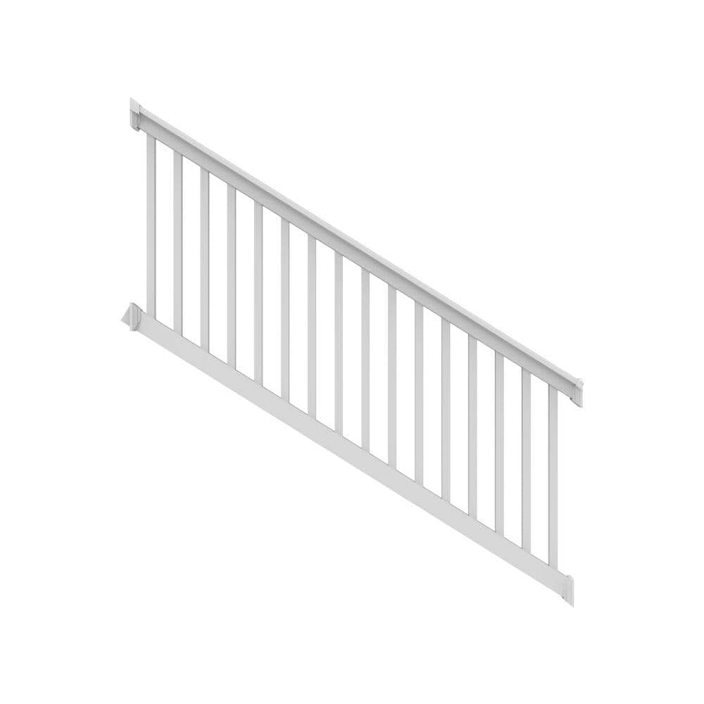 RDI Finyl Line 8 ft. x 42 in. H - T-Top 28° to 38° Stair Rail Kit, Whi ...