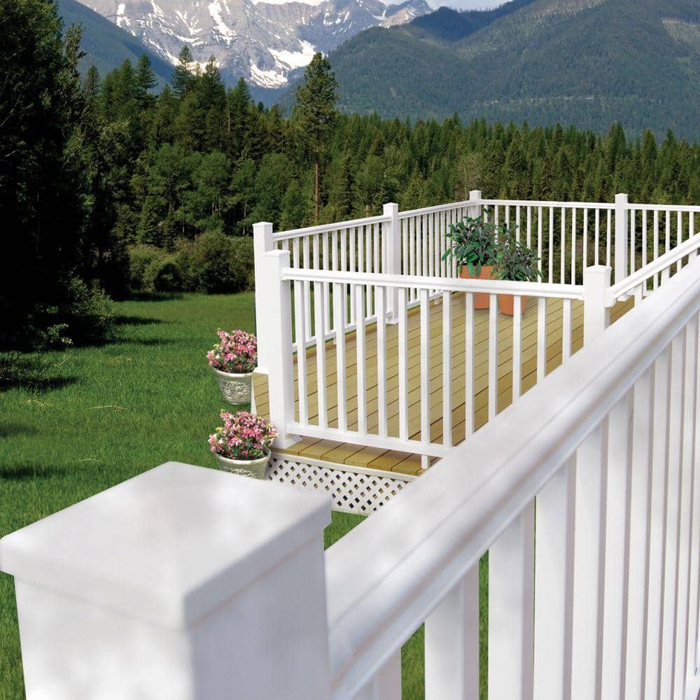 Veranda Post Base Veranda 4 in. x 4 in. x 100 in. White Traditional Post Jacket – PROARB