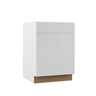 Designer Series Edgeley Assembled 24x34.5x23.75 in. Base Kitchen Cabinet in White