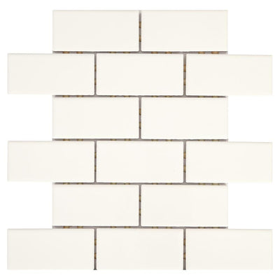 Daltile Restore Bright White 12 in. x 12 in. x 6.35 mm Ceramic Mosaic Wall Tile (0.83 sq. ft./ piece) - Super Arbor