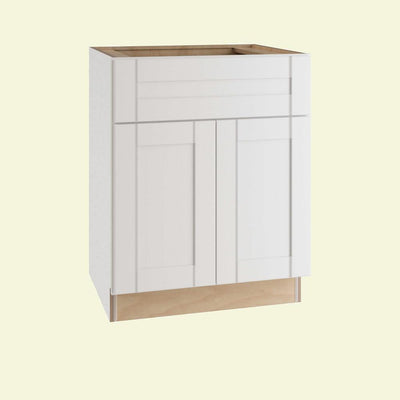 Vesper White Shaker Assembled Plywood 30 in. x 34.5 in. x 24 in. Base Kitchen Cabinet with Soft Close - Super Arbor