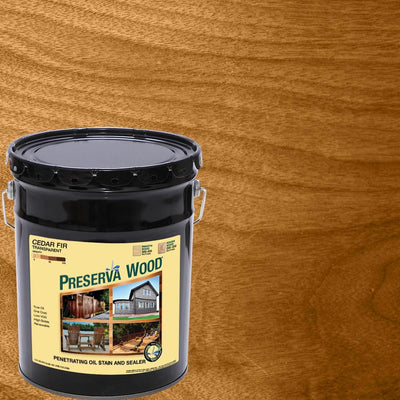 Preserva Wood 5 gal. Oil-Based Cedar-Fir Penetrating Exterior Stain and Sealer - Super Arbor