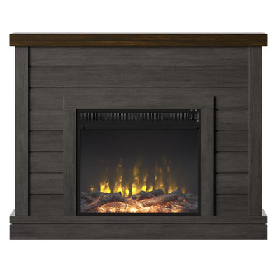 47.38 in. Wall Mantel Electric Fireplace in Weathered Gray - Super Arbor
