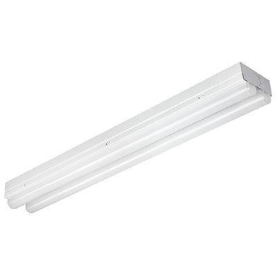 2 ft. 120-Watt Integrated LED Cool White (4000K) Linear Dual Strip White Flush Mount Strip Light Fixture - Super Arbor